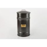 Yıldıray Metal Galvaniz Metal Pedallı Çöp Kovası 16 Litre Siyah