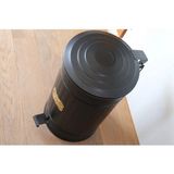 Yıldıray Metal Galvaniz Metal Pedallı Çöp Kovası 30 Litre Siyah