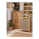 Yıldıray Metal ORİJİNAL BAMBU ÇİZGİLİ ÇAMAŞIR SEPETİ