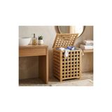 Yıldıray Metal ORİJİNAL BAMBU KARE ÇAMAŞIR SEPETİ