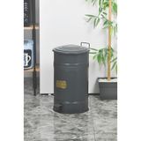 Yıldıray Metal Paslanmaz Yanmaz Metal 30 Litre Antrasit Çöp Kovası