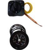Yıldıray Termostat ve Termometre Tam Set A++ Çay Ocağı Termostatı ve Çay Makinesi Termometresi Set A++ Safir - Siyah