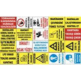 Yıldırım Atölye Fabrika Işyeri Pvc Iş Güvenliği Uyarı Levhası -20 Adet Paket 14 - 25*35 CM