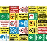 Yıldırım Atölye Fabrika Işyeri Pvc Iş Güvenliği Uyarı Levhası -25 Adet Paket 11