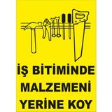 Yıldırım Iş Bitiminde Malzemeni Yerine Koy Levhası