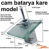 Yıldırım Nalbur Cam Batarya Kare Model Şelale Tipi Ekonomik Lavabo Için Lavabo Bataryası