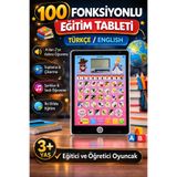 YILDIRIM OYUNCAK 100 Fonksiyonlu Eğitici Çocuk Tableti Türkçe / İngilizce – Sesli Harf Kelime Öğreten Eğitim Tableti