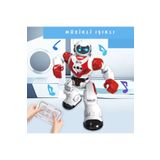 YILDIRIM OYUNCAK 16 Fonksiyonlu Şarjlı Uzaktan Kumandalı Akıllı Robot Sesli Işıklı Programlama Dans Moonwalk Robot