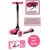 YILDIRIM OYUNCAK 3 Yaş Led Işıklı Cortix 3 Tekerlek Yükseklik Ayarlı Katlanabilir Çocuk Scooter 77 cm
