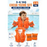 YILDIRIM OYUNCAK 3–6 Yaş Şişme Yüzme Yeleği ve Kolluk Seti – Çift Tokalı Çocuk Yüzme Öğrenme Seti Havuz ve Deniz Kullanımına Uygun