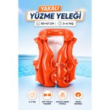 YILDIRIM OYUNCAK 3–6 Yaş Yakalı Çocuk Yüzme Yeleği 50×47 cm – Çift Tokalı Şişme Yüzme Destek Yeleği Havuz ve Deniz Kullanımına Uygun
