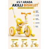 YILDIRIM OYUNCAK 4’ü 1 Arada Dönüşebilen Çocuk Bisikleti 1-6 Yaş – İtmeli, 3 Tekerlekli, Denge ve Yürüyüş Sürme Modlu Bisiklet
