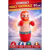 Yıldırım Oyuncak 91 cm Güreşçi Hacıyatmaz Şişme Boks Oyuncağı | Devrilmez Taban Dayanıklı Enerji Atan Çocuk Oyuncağı - Kırmızı