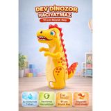 Yıldırım Oyuncak Dev Dinozor Hacıyatmaz 91 cm | Şişme Devrilmez Çocuk Boks Oyuncağı Dayanıklı Eğlence Oyuncağı - Sarı