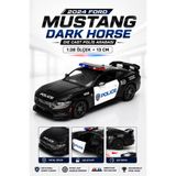 YILDIRIM OYUNCAK Die Cast 2024 Ford Mustang Dark Horse Polis Arabası 13cm – 1:38 Ölçek Metal Gövdeli Açılır Kapılı Çek Bırak Koleksiyon Model Araba