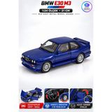 Yıldırım Oyuncak Die Cast Bmw E30 M3 Metal Model Araba 21CM – 1:24 Ölçek, Sergi Standlı, Açılır Kaput Kapı Bagaj, Hareketli Direksiyon ve Aynalı Model Araba - Lacivert