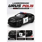 Yıldırım Oyuncak Die Cast Lamborghini Urus Performante Polis Arabası 13CM – 1:40 Ölçek Metal Gövdeli Açılır Kapılı Çek Bırak Koleksiyon Model Araba - Siyah
