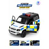 YILDIRIM OYUNCAK Die Cast Land Rover Defender 90 Metal Model Polis Arabası 12 cm – 1:36 Ölçek, Çek Bırak, Açılır Kapılı Metal Model Araba