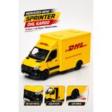 YILDIRIM OYUNCAK Die Cast Mercedes Benz Sprinter DHL Kargo Arabası 12,5cm – 1:48 Ölçek Metal Gövdeli Açılır Kapılı Çek Bırak Koleksiyon Model Araba