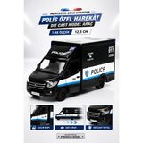 Yıldırım Oyuncak Die Cast Mercedes Benz Sprinter Polis Özel Harekat Model Araba 12,5cm – 1:48 Ölçek Açılır Kapılı Çek Bırak Metal Koleksiyon Aracı - Beyaz - Siyah