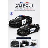 YILDIRIM OYUNCAK Die Cast Model Polis Arabası 2'li Set 13cm– Lamborghini Urus & 2024 Ford Mustang Açılır Kapılı Çek Bırak Model Araba