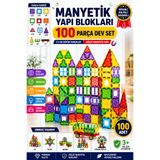 YILDIRIM OYUNCAK Eğitici Manyetik Yapı Blokları 100 Parça 7,5 cm – STEAM Zeka Geliştirici, Güçlü Mıknatıslı, Çocuk Gelişim Oyuncak Seti
