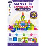 Yıldırım Oyuncak Eğitici Manyetik Yapı Blokları 125 Parça 7,5 cm – Steam Zeka Geliştirici, Güçlü Mıknatıslı, Çocuk Gelişim Oyuncak Seti - 125 Parça CPL089