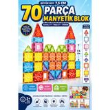 Yıldırım Oyuncak Eğitici Manyetik Yapı Blokları 70 Parça 7,5 cm – Steam Zeka Geliştirici, Güçlü Mıknatıslı, Çocuk Gelişim Oyuncak Seti - 70 Parça CPL100