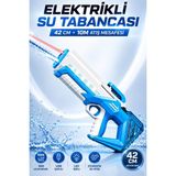 Yıldırım Oyuncak Elektrikli Lazerli Su Tabancası 42CM – 10M Atış Mesafeli Şarjlı LED Işıklı Güçlü Otomatik Su Tabancası Çocuk Yaz Oyuncağı - Mavi Lazer
