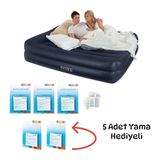 Yıldırım Oyuncak Elektrikli Queen Pillow Fiber-Tech Şişme Yatak 152X203X42 cm - Lacivert
