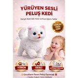YILDIRIM OYUNCAK İnteraktif Yürüyen Peluş Kedi|Sesli Kuyruk Sallayan Sesli Oyuncak