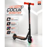 Yıldırım Oyuncak LED Işıklı Çocuk Scooter 50KG Taşıma Kapasiteli - Ayarlanabilir Yükseklik 80-92CM Kaymaz Deck 5+ Yaş - Turuncu