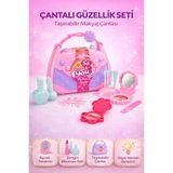 YILDIRIM OYUNCAK Oyuncak Çantalı Güzellik Seti | Aynalı Makyaj Çantası Aksesuarlı Taşınabilir Kız Çocuk Oyuncak Seti