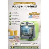 YILDIRIM OYUNCAK Pilli Işıklı Sesli Müzikli Bulaşık Makinesi Oyuncak Seti | Gerçekçi Yıkama Mutfak Oyuncağı