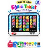 Yıldırım Oyuncak Pilli Sesli ve Işıklı Eğitici Tablet 19CM – 100+ Şarkı Ses ve Melodi 28 Etkileşimli Tuş 3 Oyun Modlu Türkçe Alfabe Öğretici Oyuncak Tablet - Renkli