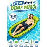 Yıldırım Oyuncak Şişme Fileli Taban Deniz Yatağı 178×94 cm – Baş Yastıklı Mesh Tabanlı Büyük Boy Havuz ve Deniz Yatağı - IDY58836 / 178×94cm