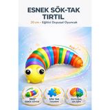 YILDIRIM OYUNCAK Sök Tak Esnek Tırtıl 20 cm - Eğitici Tırtıl Şekilli Renkli Duyusal Eğitici Oyuncak