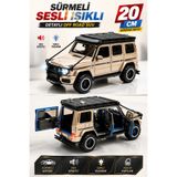 YILDIRIM OYUNCAK Sürtmeli Sesli Işıklı Mercedes G Class Off Road Model Araba 20cm – Açılır Kapılı Metal Görünümlü SUV Oyuncak