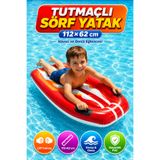 YILDIRIM OYUNCAK Tutmaçlı Sörf Yatak 112×62cm – Çocuklar İçin Havuz ve Deniz Kullanımına Uygun Şişme Deniz Yatağı