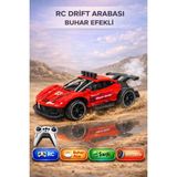 Yıldırım Oyuncak Uzak Kumandalı Şarjlı Kauçuk Lastikli Buhar Atan Drift Yapan Rc Yarış Arabası 25CM - Kırmızı