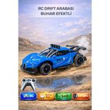 Yıldırım Oyuncak Uzak Kumandalı Şarjlı Kauçuk Lastikli Buhar Atan Drift Yapan Rc Yarış Arabası 25CM - Mavi