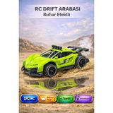 Yıldırım Oyuncak Uzak Kumandalı Şarjlı Kauçuk Lastikli Buhar Atan Drift Yapan Rc Yarış Arabası 25CM - Yeşil