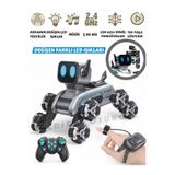 YILDIRIM OYUNCAK Uzaktan Bilekten Kumandalı Şarjlı 8 Teker Akrobat Robot Köpek Müzikli ve Led Işık 25 cm Köpek Araba