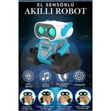 Yıldırım Oyuncak Uzaktan Kumandalı 13 cm Sevimli Robot Müzikli Sesli Işıklı 360 Derece Rotasyon 3+ Yaş - Mavi - Sarı