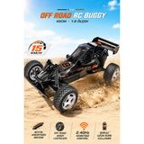 Yıldırım Oyuncak Uzaktan Kumandalı 15 Km/h Yapan Drift Atan Off Road Rc Araba 45CM – 2.4ghz Şarjlı Arazi Buggy - Siyah