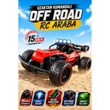 Yıldırım Oyuncak Uzaktan Kumandalı 15 Km/h Yapan Off Road Rc Araba 38CM – Yüksek Hızlı Büyük Teker Şarjlı Işıklı Arazi Yarış Arabası - Kırmızı