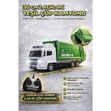 Yıldırım Oyuncak Uzaktan Kumandalı 2.4 Ghz 30 cm Işıklı Damperli Temizlik Kamyonu | Full Fonksiyon Gerçekçi Oyuncak - Yeşil