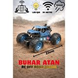 Yıldırım Oyuncak Uzaktan Kumandalı Full Fonksiyon Şarjlı LED Işıklı Buhar Atan Rc Off Road Arazi Arabası 22CM - Mavi
