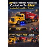 Yıldırım Oyuncak Uzaktan Kumandalı Full Fonksiyonlu 48 Cm Işıklı Tır - Led Işıklı Ayrılabilir Dorse Açılır Kapılı Tır