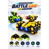 Yıldırım Oyuncak Uzaktan Kumandalı Işıklı 360° Dönen Savaş Tankı 17CM – 2 Araçlı Battle Car Seti 2.4ghz Şarjlı Rc Araba - Sarı - Yeşil